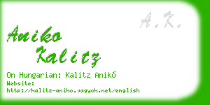 aniko kalitz business card